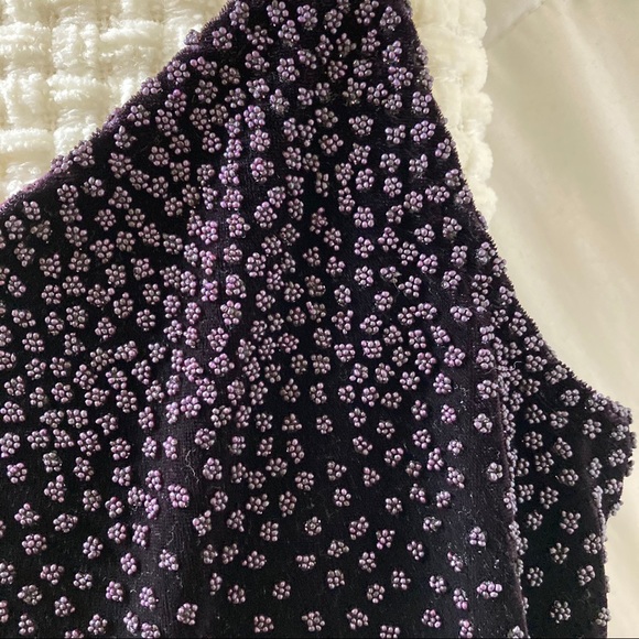 Vintage City Triangles beaded velvet dress. - Picture 2 of 4